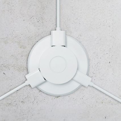 Įmontuotas USB įkroviklis USB A+C balta