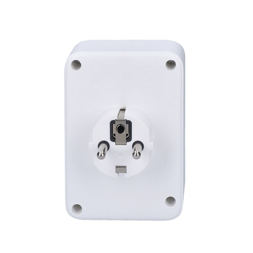 Išsišakojanti rozetė 1x16A+2x 2,5A su 2x USB A+C įkrovikliu, balta