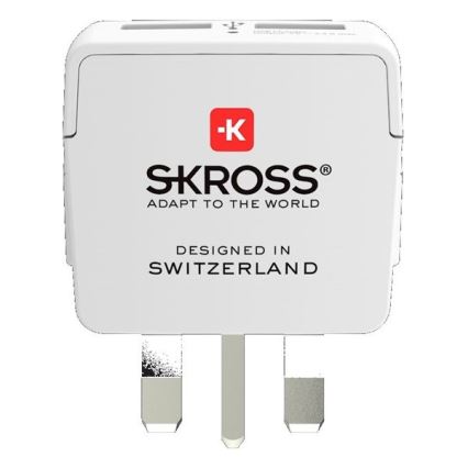 Kelioninis adapteris JK 230 V + 2x USB prievadai