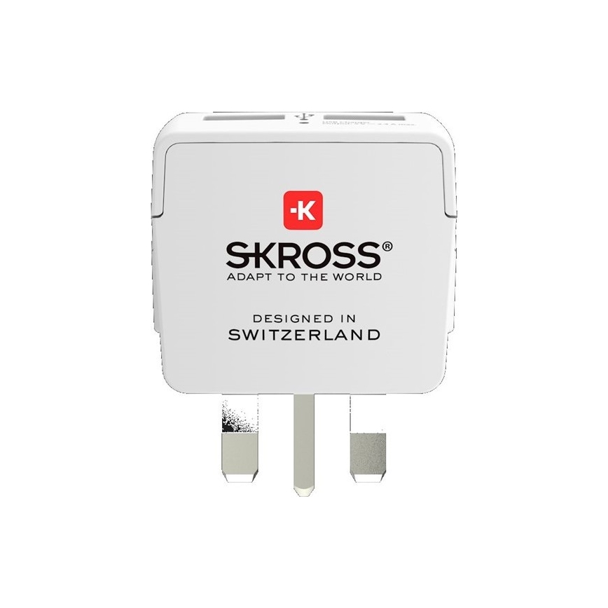 Kelioninis adapteris JK 230 V + 2x USB prievadai