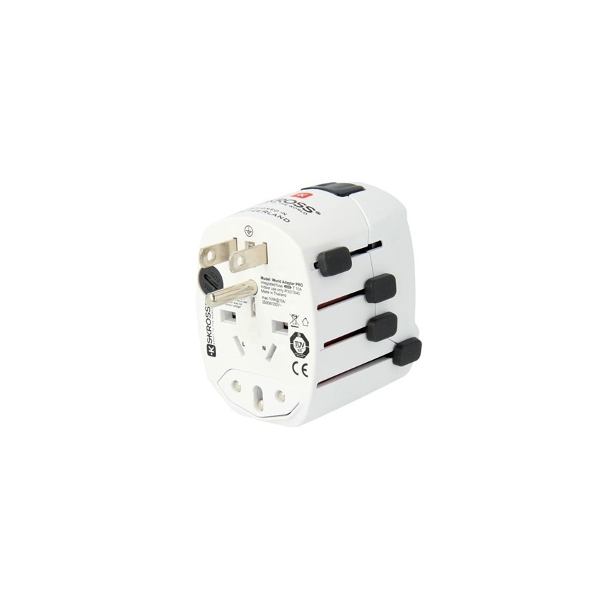 Universalus kelioninis adapteris visam pasauliui 230V + USB jungtis