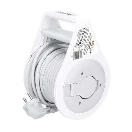 3 lizdų pratęsimo kabelis ant ritės, 10 m