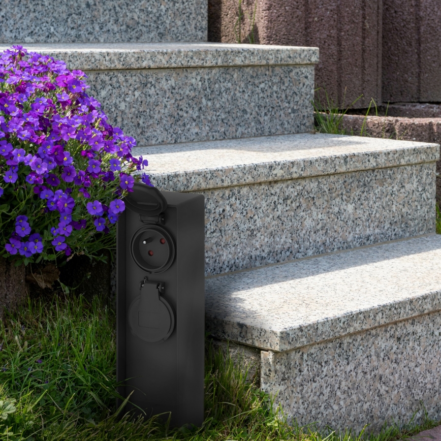 Lauko kištukinių lizdų stulpas 2Z 230V IP44