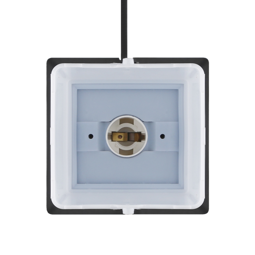 Lauko lempa su 2 lizdais 1xE14/15W/230V IP44 juoda