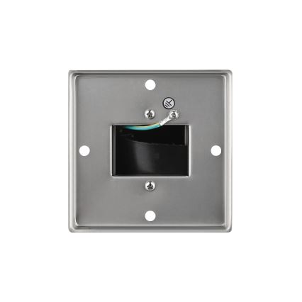 Lauko kištukinių lizdų stulpas 2Z 230V IP44 matinis chromas kampinis