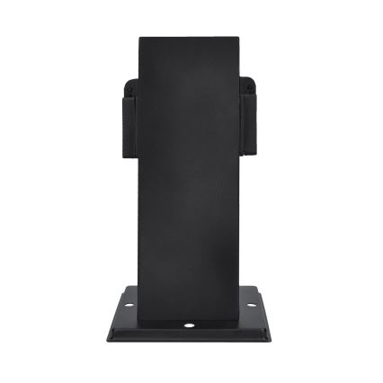 Lauko kištukinių lizdų stulpas 2Z 230V IP44 juoda kampinis