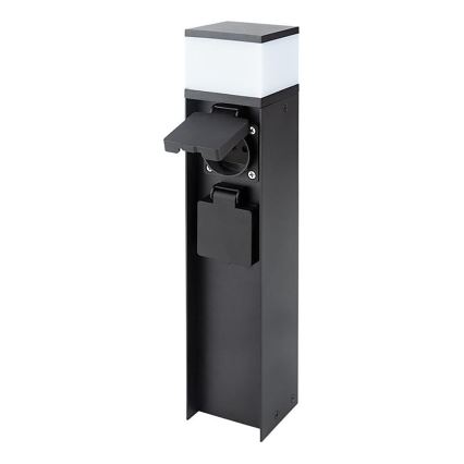 Lauko šviestuvas su 2 lizdais, 1xG9/11W/230V, IP44, juodas