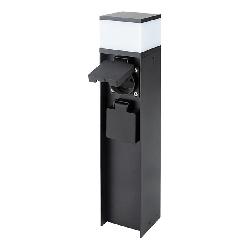 Lauko šviestuvas su 2 lizdais, 1xG9/11W/230V, IP44, juodas