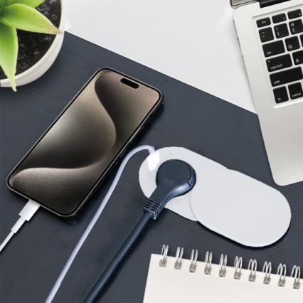 Įmontuojama rozetė 20 W, 1 lizdas + USB A+C, balta