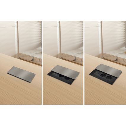 Įmontuojama rozetė 20 W, 2 lizdai + USB-A + USB-C + HDMI