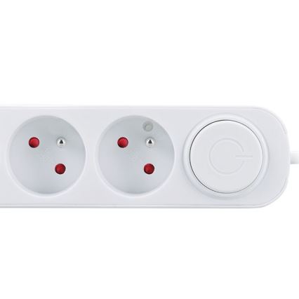 5 lizdų prailgintuvas su jungikliu ir USB A/C įkrovimu, 3 m