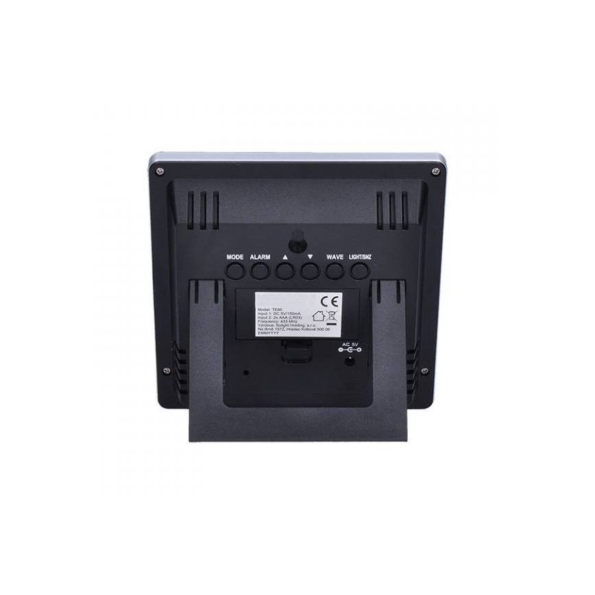 Meteorologinė stotis su LCD ekranu 230V juoda