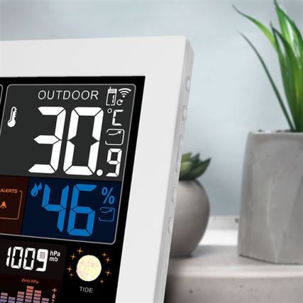 Meteorologinė stotelė su spalvotu LCD ekranu 5V/2xAA + 2xAA