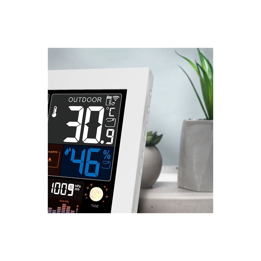 Meteorologinė stotelė su spalvotu LCD ekranu 5V/2xAA + 2xAA