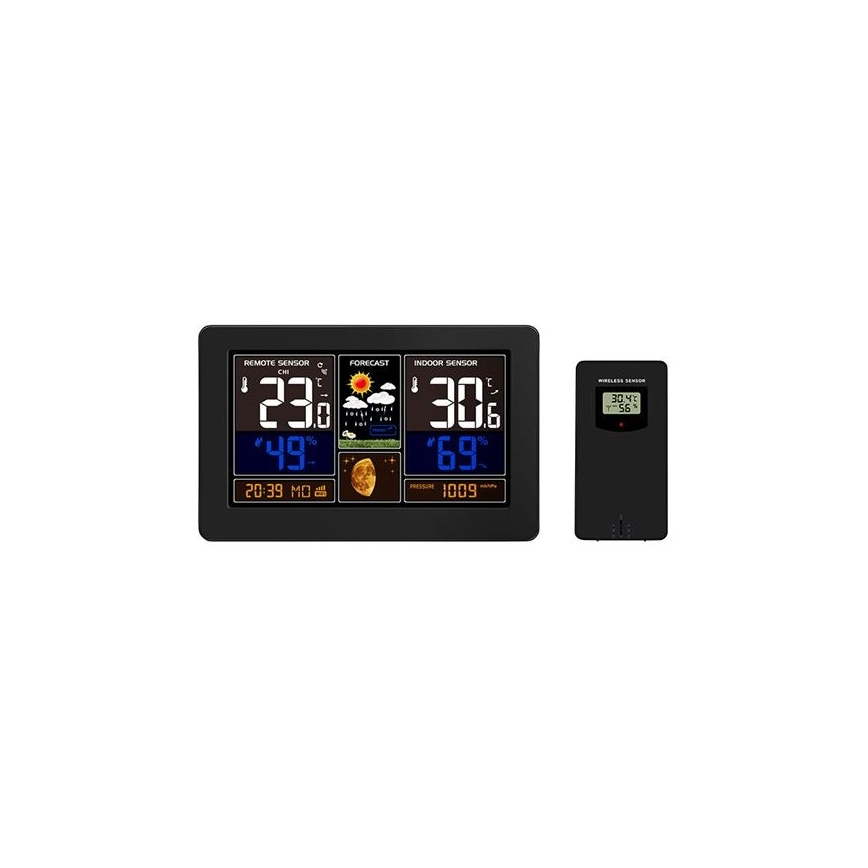 Meteorologinė stotis su spalvotu LCD ekranu 2xAA/5V Wi-Fi Tuya