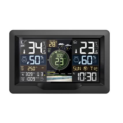 Profesionali meteostotėlė su spalvotu LCD ekranu 5V/2xAA + 3xAA + 2xAA Wi-Fi Tuya