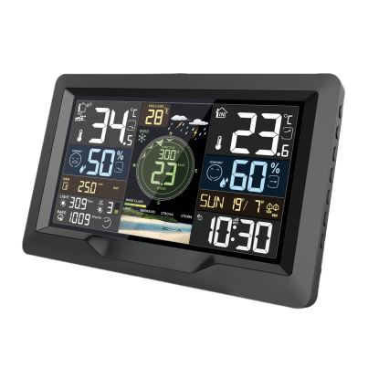 Profesionali meteostotėlė su spalvotu LCD ekranu 5V/2xAA + 3xAA + 2xAA Wi-Fi Tuya