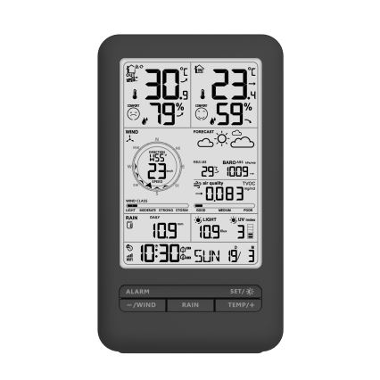 Profesionali meteorologinė stotis su LCD ekranu 2xAA Wi-Fi Tuya
