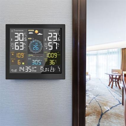Profesionali meteorologinė stotelė su LCD ekranu 5V/2xAA + 3xAAA Wi-Fi
