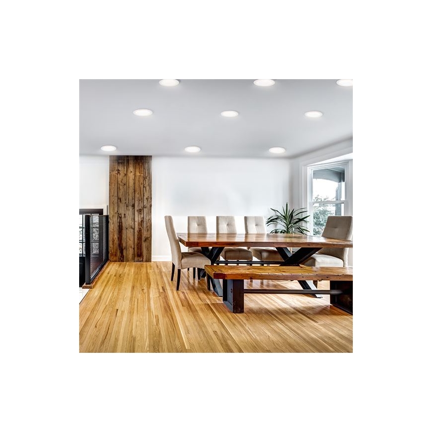 Įleidžiamas LED šviestuvas LED/18W/230V 3000/4000/6000K Ø 22,5 cm baltas