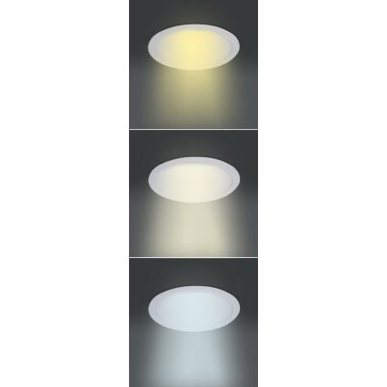 Įleidžiamas LED šviestuvas LED/18W/230V 3000/4000/6000K Ø 22,5 cm baltas