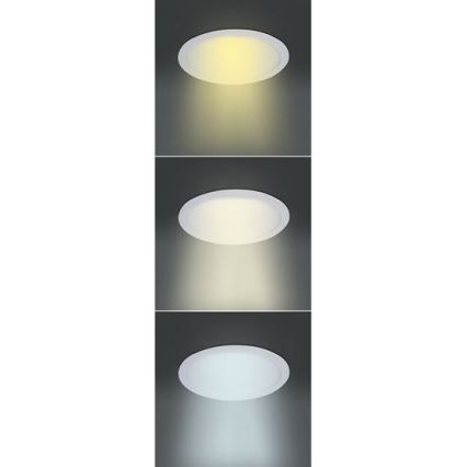 Įleidžiamasis LED šviestuvas, 6 W, 230 V, 3000/4000/6000 K, Ø 12 cm, baltas