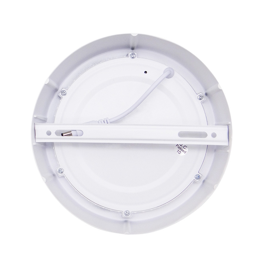 LED lubinis šviestuvas, 12 W, 230 V, 3000/4000/6000 K, Ø 17 cm, baltas