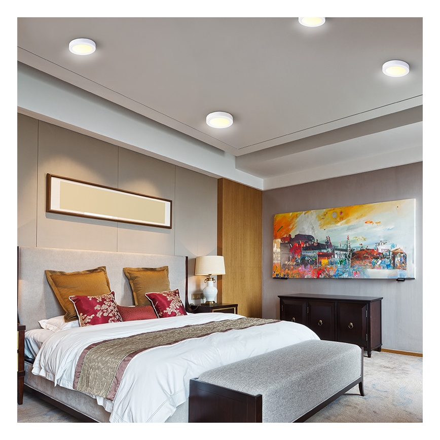 LED lubinis šviestuvas LED/18W/230V 3000/4000/6000K Ø 22,5 cm baltas