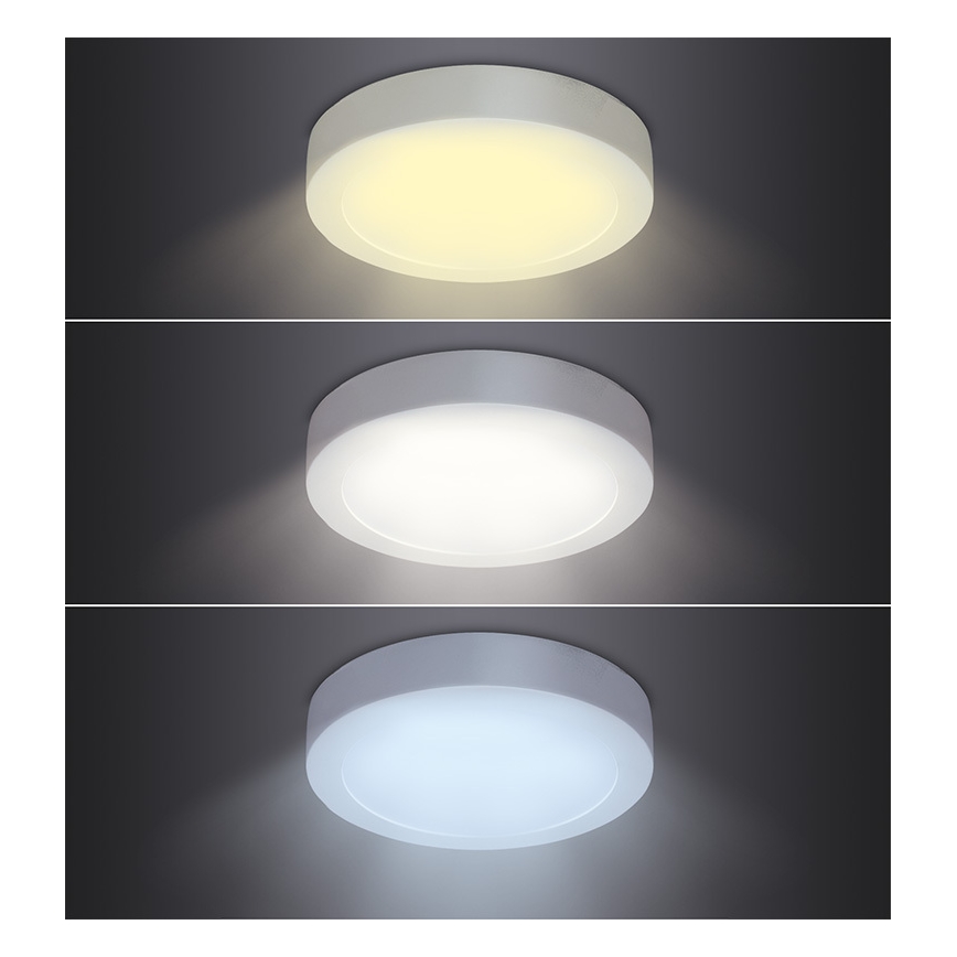 LED lubinis šviestuvas LED/18W/230V 3000/4000/6000K Ø 22,5 cm baltas