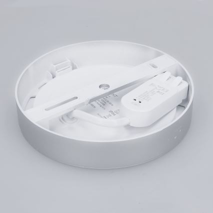 LED paviršinis/įleidžiamas 2in1 panelis LED/12W/230V 3000/4000/6000K skersmuo 17 cm IP54 sidabrinis