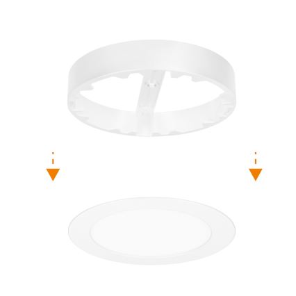LED paviršinis/įleidžiamas 2in1 panelis LED/12W/230V 3000/4000/6000K Ø17 cm IP54 balta
