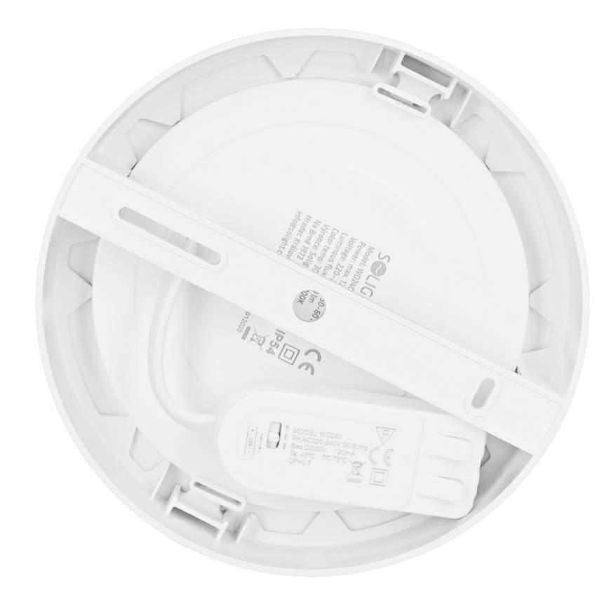 LED paviršinis/įleidžiamas 2in1 panelis LED/12W/230V 3000/4000/6000K Ø17 cm IP54 balta