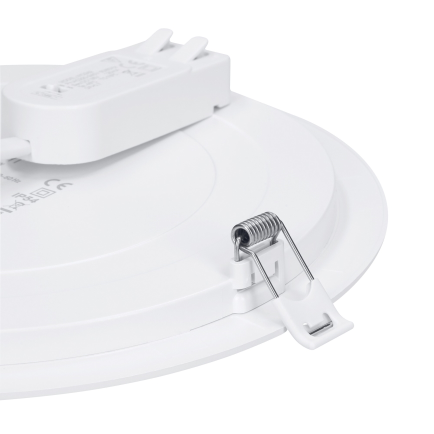 LED paviršinis/įleidžiamas 2in1 panelis LED/12W/230V 3000/4000/6000K Ø17 cm IP54 balta