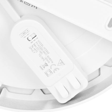 LED 2in1 paviršinis/įleidžiamas lubų panelis 18W/230V 3000/4000/6000K, skersmuo 22,5 cm, IP54, balta