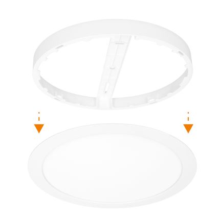 LED paviršinis/įleidžiamas panelis 2in1 24W/230V 3000/4000/6000K skersmuo 30 cm IP54 balta