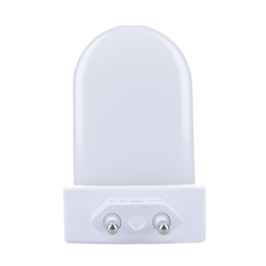 LED RGB Orientacinis lizdinis šviestuvas su prieblandos jutikliu LED/0,5W/230V
