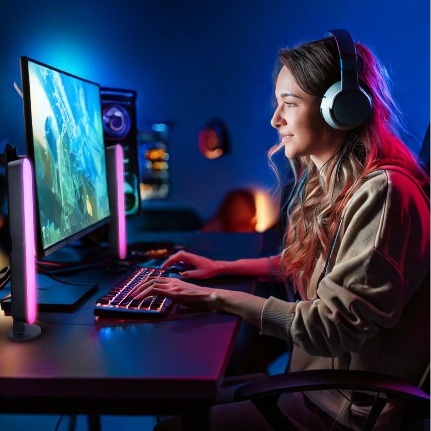 LED RGB žaidimų apšvietimas su nuotoliniu valdymu