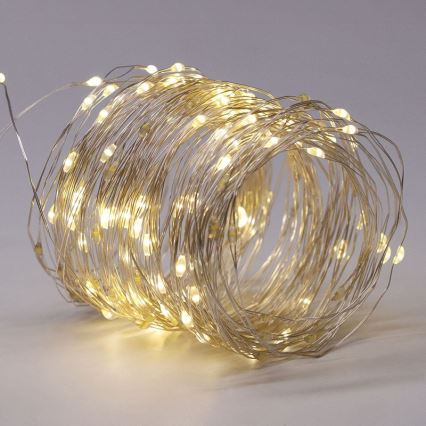 LED saulės dekoratyvinė girlianda, 3,7 V, 800 mAh, ilgis 22 m