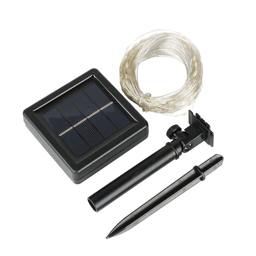 LED saulės dekoratyvinė girlianda, 3,7 V, 800 mAh, ilgis 22 m