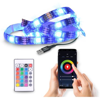 LED RGB Pritemdoma juostelė televizoriui LED/6W/5V Wi-Fi Tuya + nuotolinio valdymo pultas