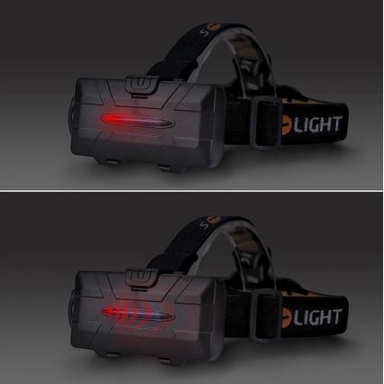 LED pakraunamas žibintuvėlis ant galvos LED/USB IP44