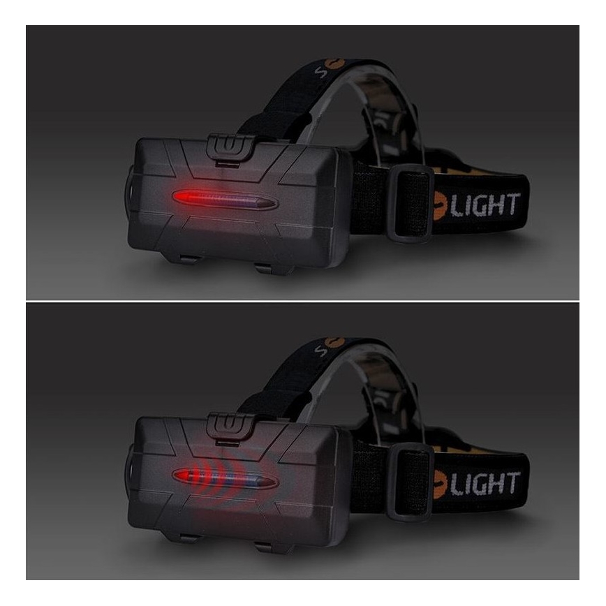 LED pakraunamas žibintuvėlis ant galvos LED/USB IP44