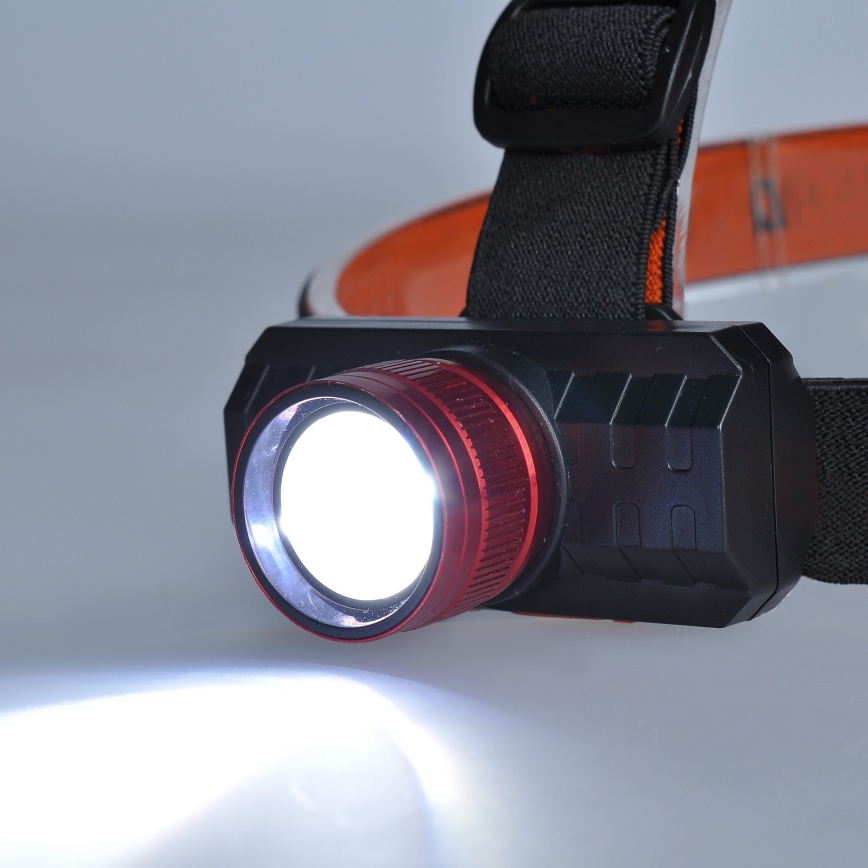 LED pakraunamas žibintuvėlis ant galvos LED/3W/USB IP44