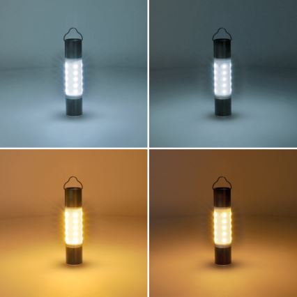 LED Įkraunamas stovyklavimui flashlight su maitinimo bloko funkcija LED/1500 mAh 3,7V IP44