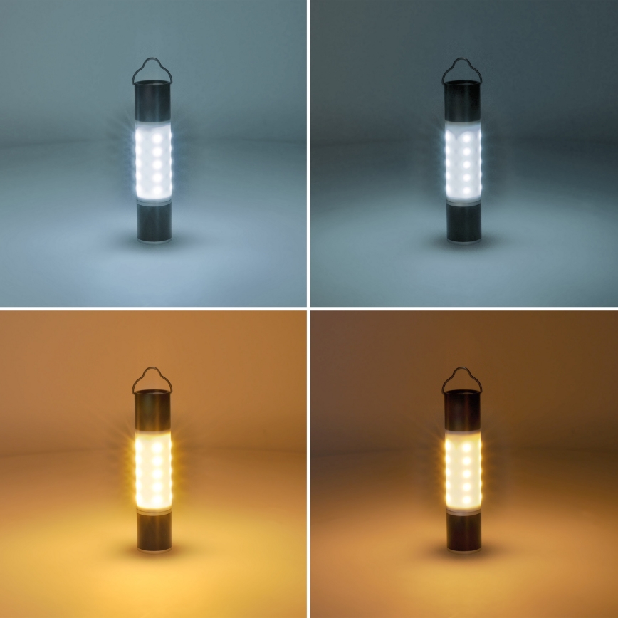 LED Įkraunamas stovyklavimui flashlight su maitinimo bloko funkcija LED/1500 mAh 3,7V IP44