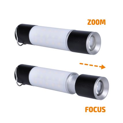 LED Įkraunamas stovyklavimui flashlight su maitinimo bloko funkcija LED/1500 mAh 3,7V IP44