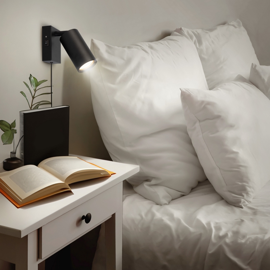 Sieninis šviestuvas CELE 1xGU10/30W/230V juodas