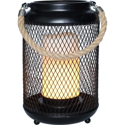 LED Dekoratyvinė stalinė lempa LED/3xAA juoda