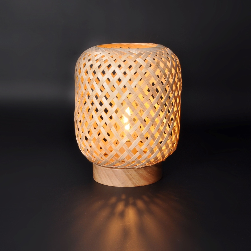 LED Dekoratyvinė stalinė lempa BOHO LED/2xAAA rotangas