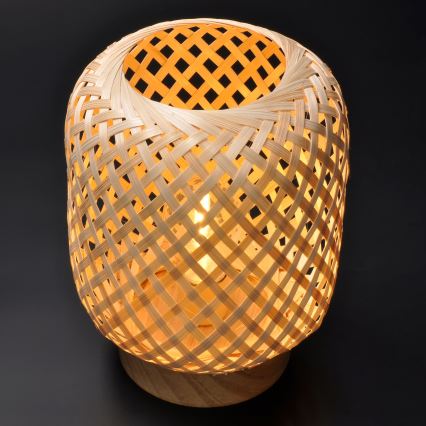 LED Dekoratyvinė stalinė lempa BOHO LED/2xAAA rotangas